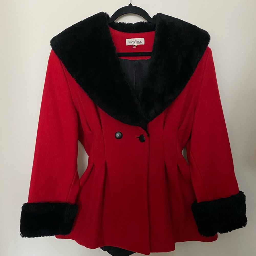 vintage le chateau wool peacoat